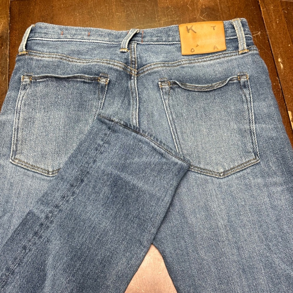 Hiroshi Kato Selvedge The Pen Slim Jeans Men 31/30 Blue Light Wash USA 301044802
